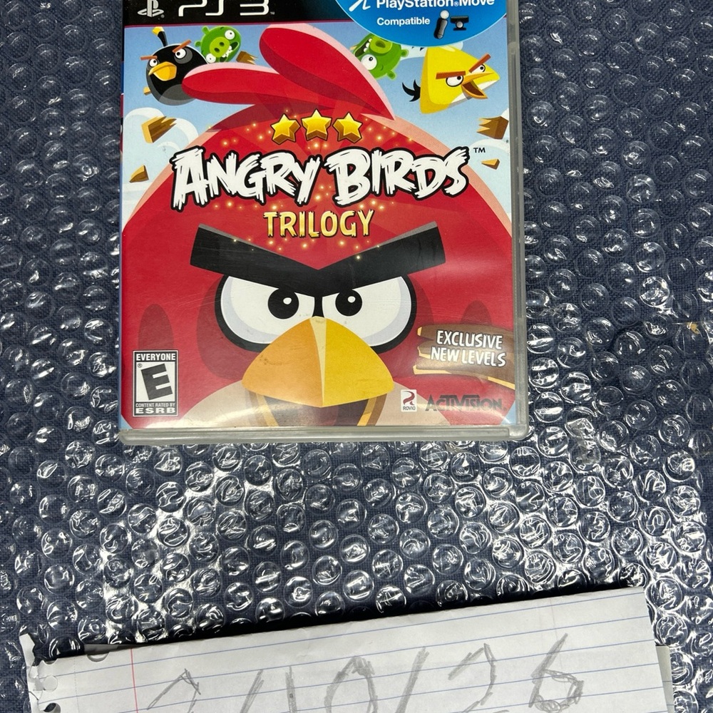 Sony PS3 Angry Birds Trilogy Video Game - Red & Yellow Cover